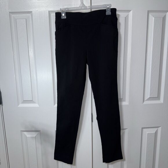 Chicos Fabulously Slimming Pull On Pants Womens Size 00 Black Perfect Stretch - Picture 2 of 6